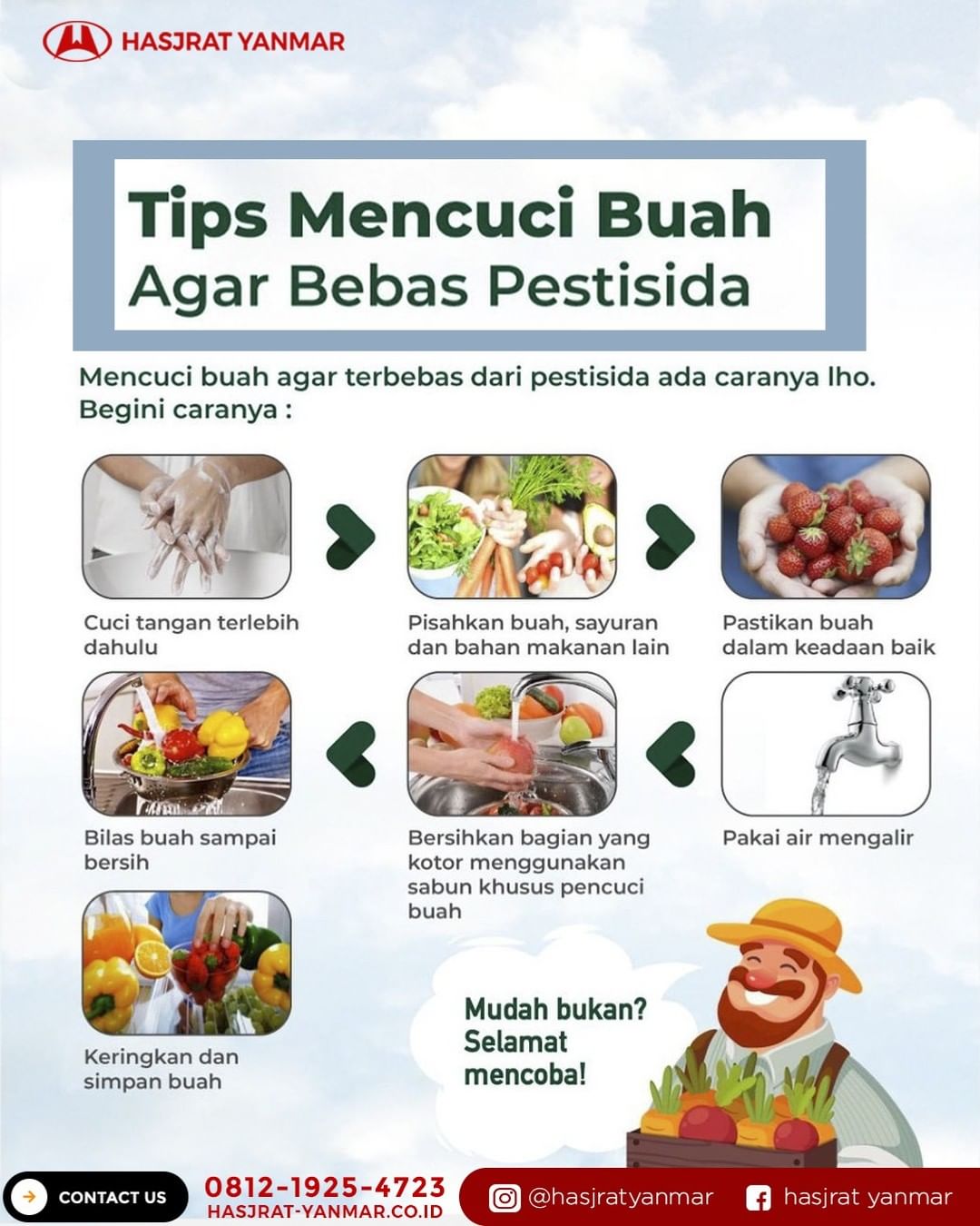 Begini Tips Mencuci Buah Agar Bebas Cairan Pestisida Hasjrat Yanmar