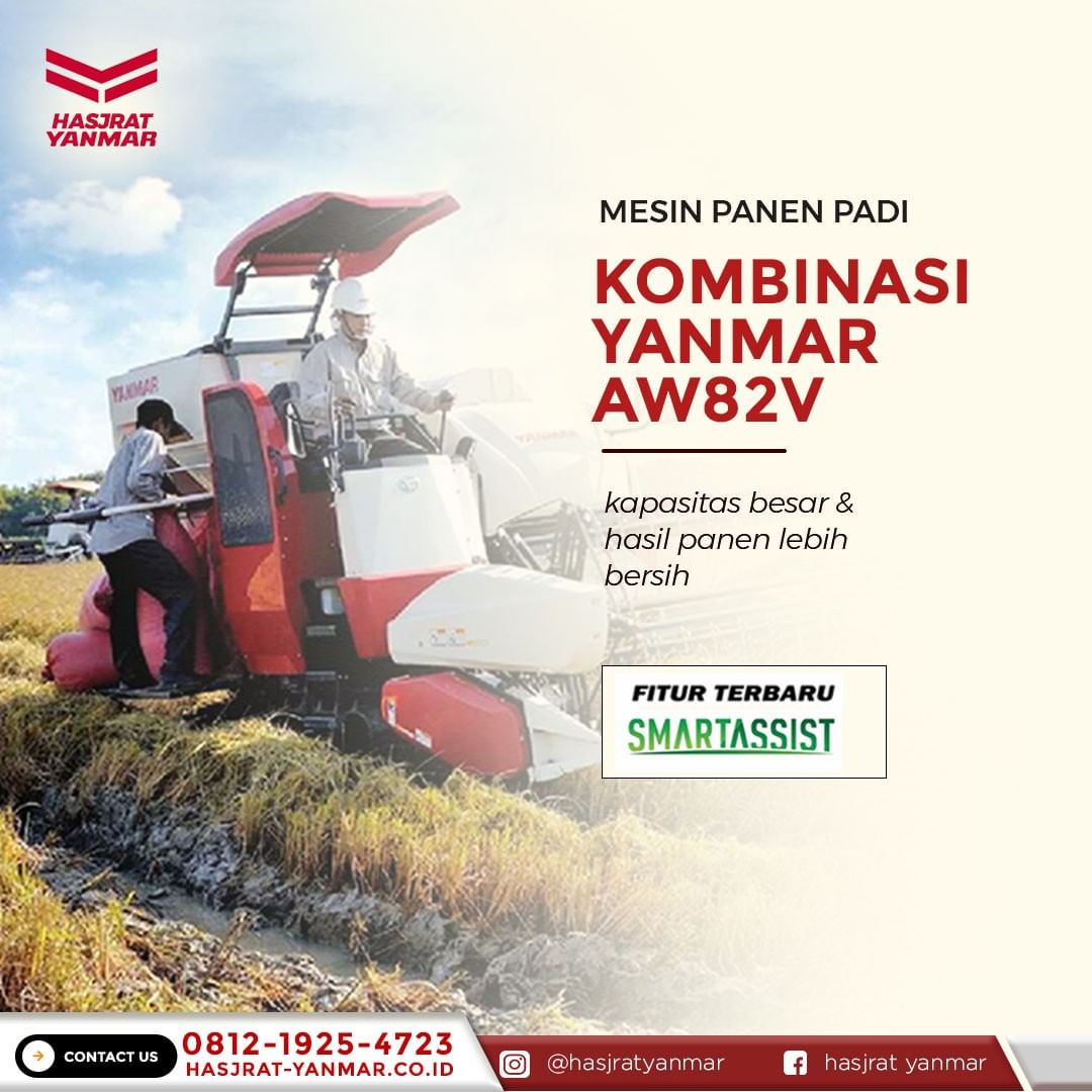 Mesin Panen Padi Yanmar Yh850 Rice Combine Harvesters Hasjrat Yanmar