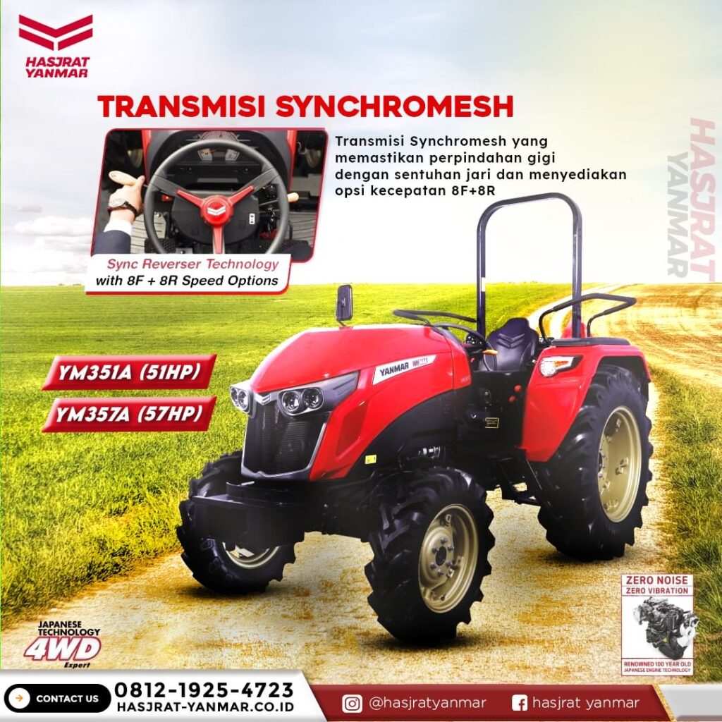 Traktor Pertanian Yanmar Hadir Dengan Sistem Transmisi Synchromesh