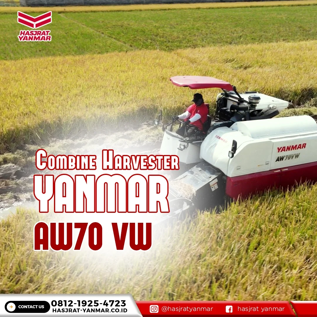 Kapasitas Kerja Mesin Panen Padi AW70VW Per Hektar